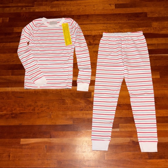 LAKE Other - Lake Pajamas x Minnow Kids Long Long Pajama Set in Americana Stripe SZ 7 NEW